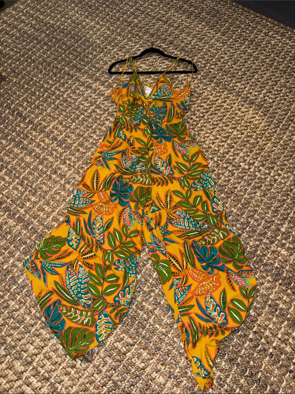 Japna Mustard & Teal Tropical Print Sundress - Picture 5 of 8